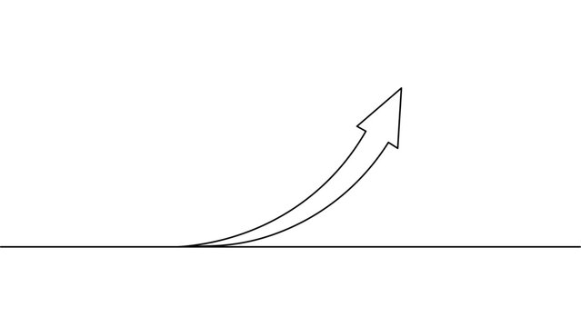curved growth arrow. exponential increase and rising business trend concept