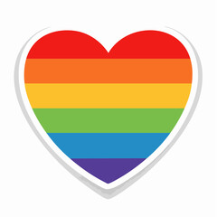 Fototapeta premium Rainbow Heart Symbol