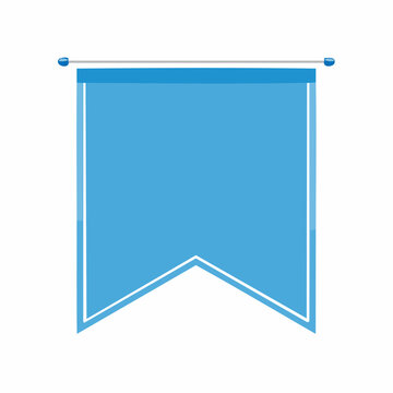 Blank Blue Pennant Banner