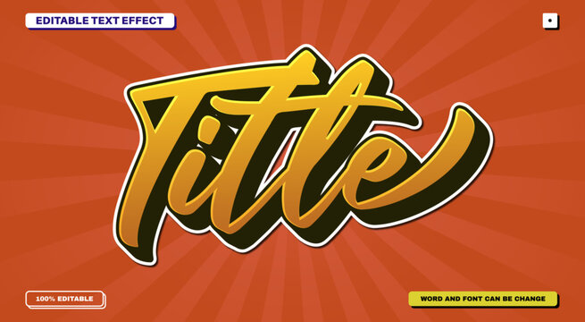 Title 3D Editable Text Effect with Bold Aggressive Typography and Red Shadow on Dark Background