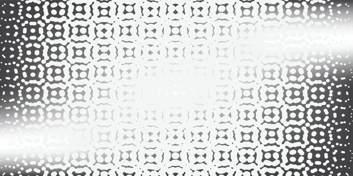 Monochrome halftone background with a gradient of dots creating a modern and minimalist design element EPS vector