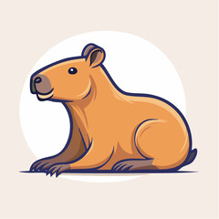 Fototapeta premium Cute Capybara Illustration