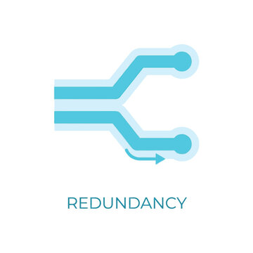 System redundancy, split path duplication, fault tolerance design, reliability engineering course, disaster recovery planning session, strategy workshop, conceptual vector illustration