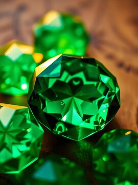 Emerald hues gleam on geometric facets, a moment of culinary sanctification before vibrant flavors bloom,  clean eating,  domestic scene