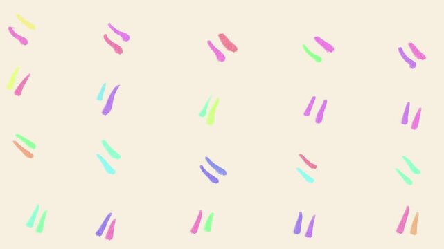 Animated Moving Pattern of Abstract Colorful Short Strokes Looping Motion Background Pencil Sketch Cartoon Style