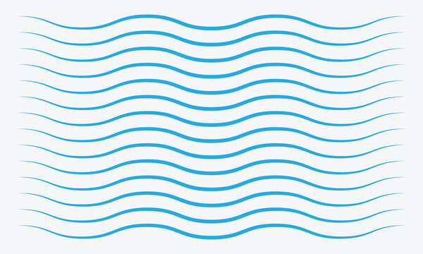 Black vector seamless wavy line pattern. Sinuous warp op twisty shape form tracery white color with black squiggly bent strokes. Art retro billowy curvy zigzag wavelike meander winding style 