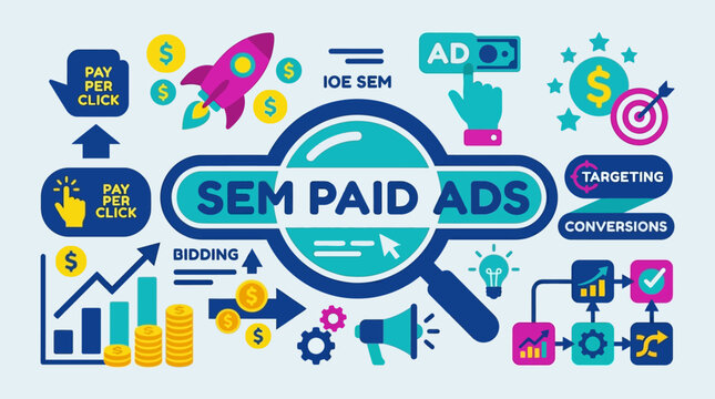 Digital Marketing Paid Advertising Concepts.