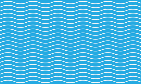Black vector seamless wavy line pattern. Sinuous warp op twisty shape form tracery white color with black squiggly bent strokes. Art retro billowy curvy zigzag wavelike meander winding style 