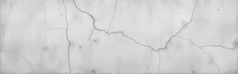 Fototapeta premium Cracked concrete wall with visible lines and texture in grayscale.
