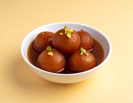 Traditional Indian dessert gulab jamun sweet.