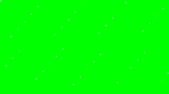 Chroma Key Green Screen Background With White Tracking Markers for VFX