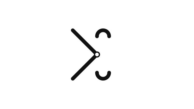 Sleek Minimalist Black Play Button Icon with Audio Cues for Modern Interface Design