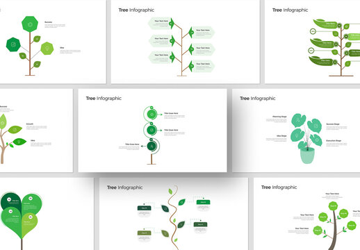 Modern Tree Infographic Presentation Template for Business Growth and Success