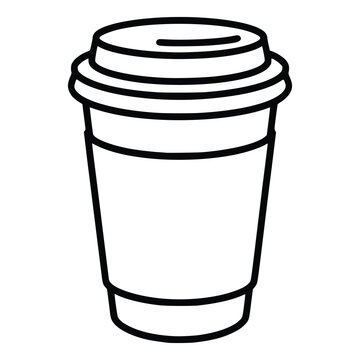 Black and white disposable coffee cup