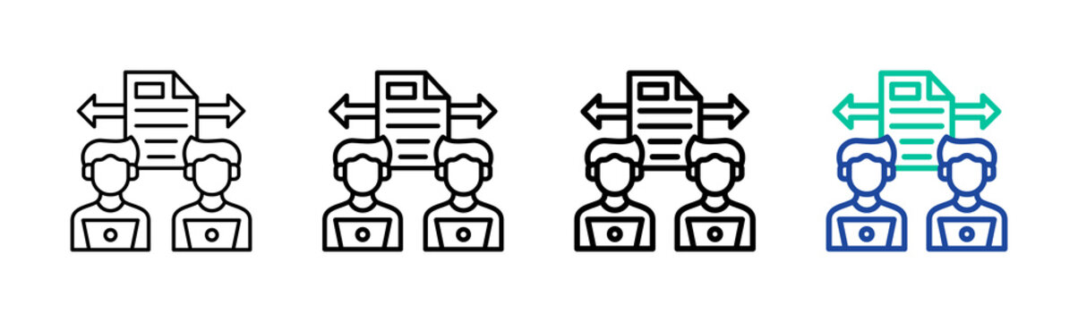 Data Sharing Icon Collection Different Style Outline