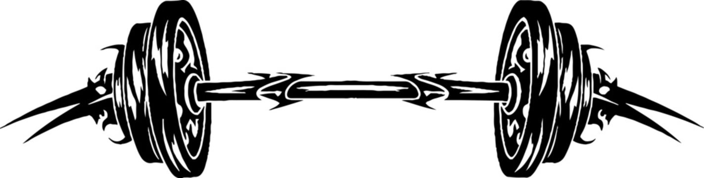 Tribal Barbell Weightlifting Fitness Design