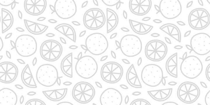 doodle orange pattern. orange fruit pattern wallpaper. orange doodle fruit seamless pattern.