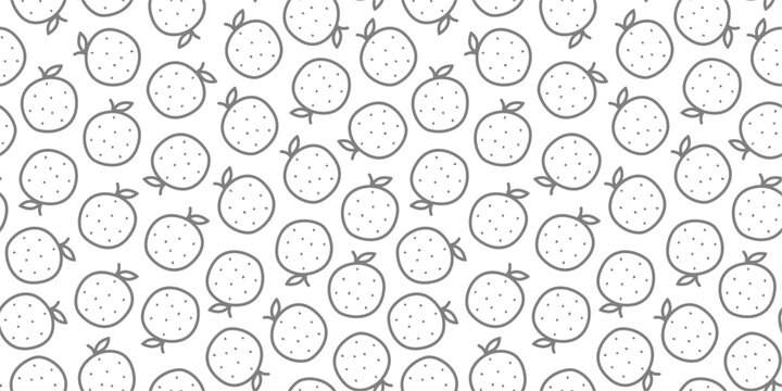 doodle orange pattern. orange fruit pattern wallpaper. orange doodle fruit seamless pattern.