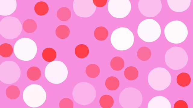 White and red dots pattern over pink background for playful design