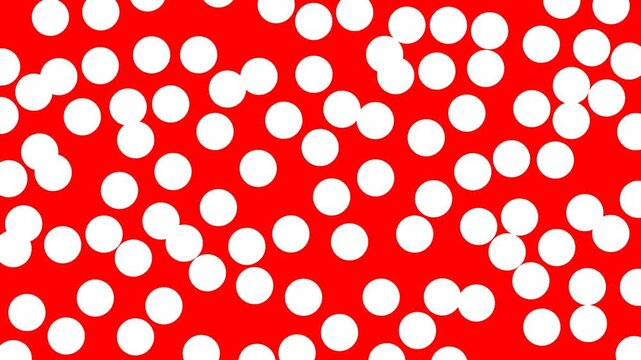 White dots pattern over red background for bold playful design