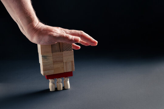 Business stress pressure with overloaded team under heavy responsibility and workload