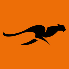 cheetah logo vector icon illustration, tiger leopard logo template © galih