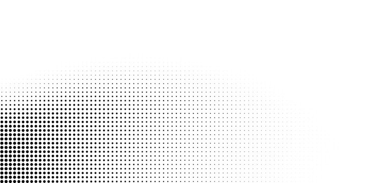 Dotted gradient halftone background. Horizontal seamless dots pattern in pop art style. Abstract modern stylish texture. Vector illustration.