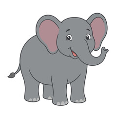 Fototapeta premium Large Gray Elephant Character