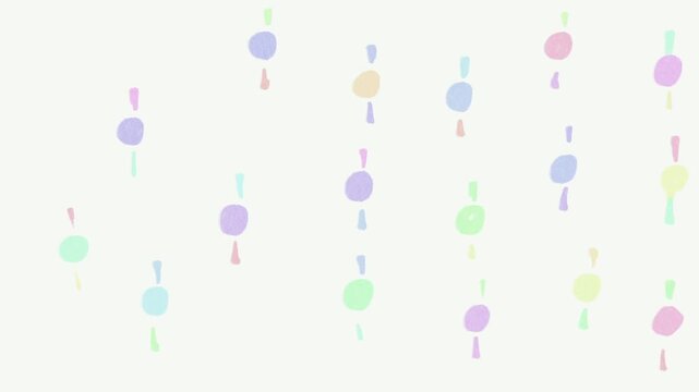 Cute Pastel Dango Skewers Sweets Pattern Seamless Loop Animation Hand Drawn Pencil Sketch Background