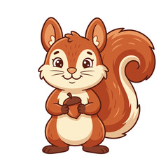 Fototapeta premium Squirrel Cartoon Animal Character