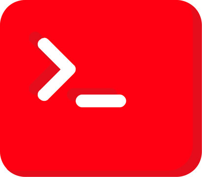 Modern blue gradient terminal icon for software and coding apps