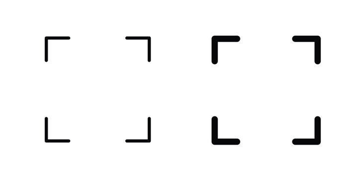 Fullscreen icon in solid and flat style, Stroke icons.