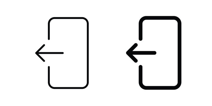 Log out icon in solid and flat style, Stroke icons.