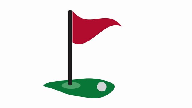 Golf Flag Animation Icon Design