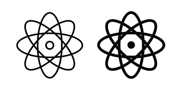 Physics icon in solid and flat style, Stroke icons.