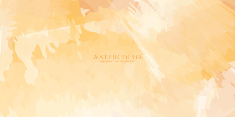 Abstract watercolor background in soft orange and peach tones. Isolated vector illustration of hand painted brush strokes texture for wedding invitations, greeting cards, and artistic design. © MdNurul