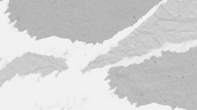 Textured paper background revealing torn edges in grayscale abstract for artistic designs