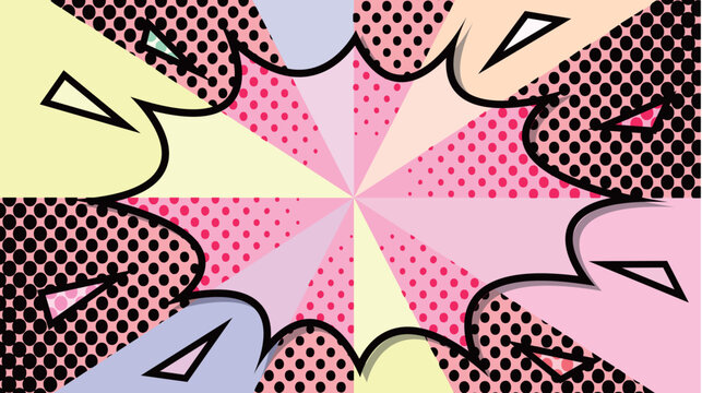 Vibrant Comic Book Style Sunburst Background Design