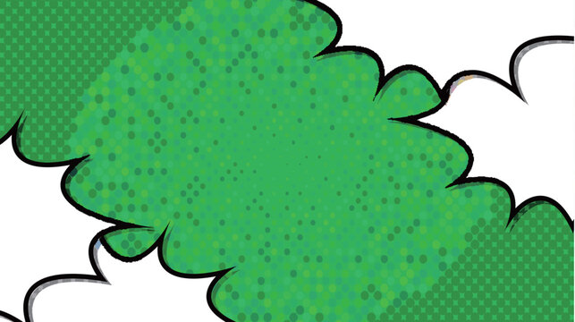 Vibrant Green Comic Style Speech Bubble Background