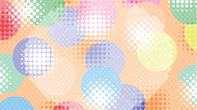 Colorful Abstract Pattern With Halftone Dot Design Elements