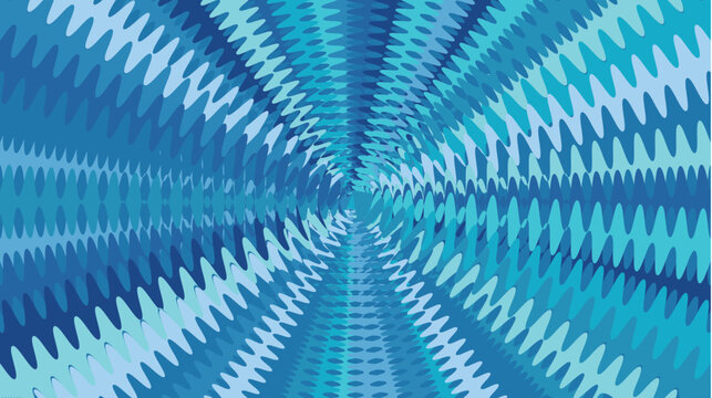 Blue Radial Abstract Wave Pattern Background Design