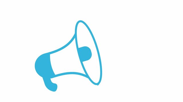Megaphone Announcement Animation Icon