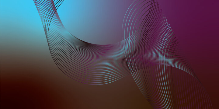 Abstract tech wallpaper with MediumVioletRed, maroon, and azure tones, featuring flowing blue and pink gradient waves and a modern futuristic background.