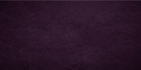 Fototapeta premium Dark purple leather background with a rough grunge texture and vintage black pattern on old fabric wallpaper material