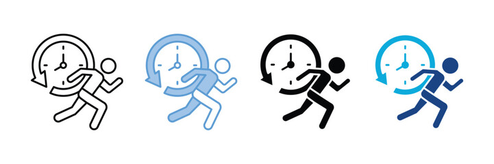 Fototapeta premium Endurance Icon Set Multiple Style Collection