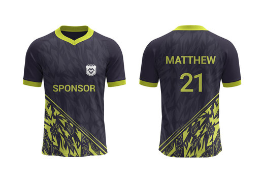 Sports Jersey Design with Front and Back View