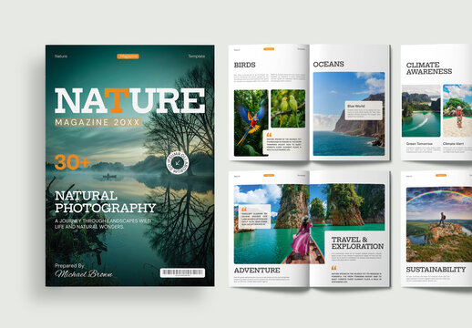 Clean Nature Magazine Template