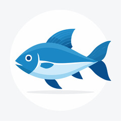 Obraz premium Stylized Blue Fish Illustration