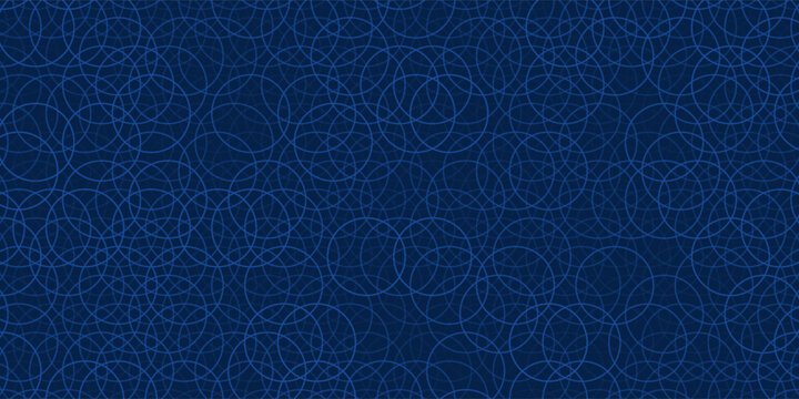 Abstract background of randomly arranged contours of elipses in blue colors.
