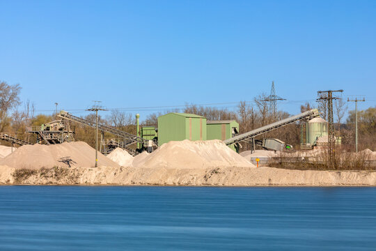 Ein Kieswerk in Bayern